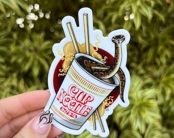 Cup O’Noodle ball python sticker