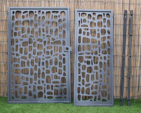 Decorative Metal Gate Cobblestone Design Handmade Etsy