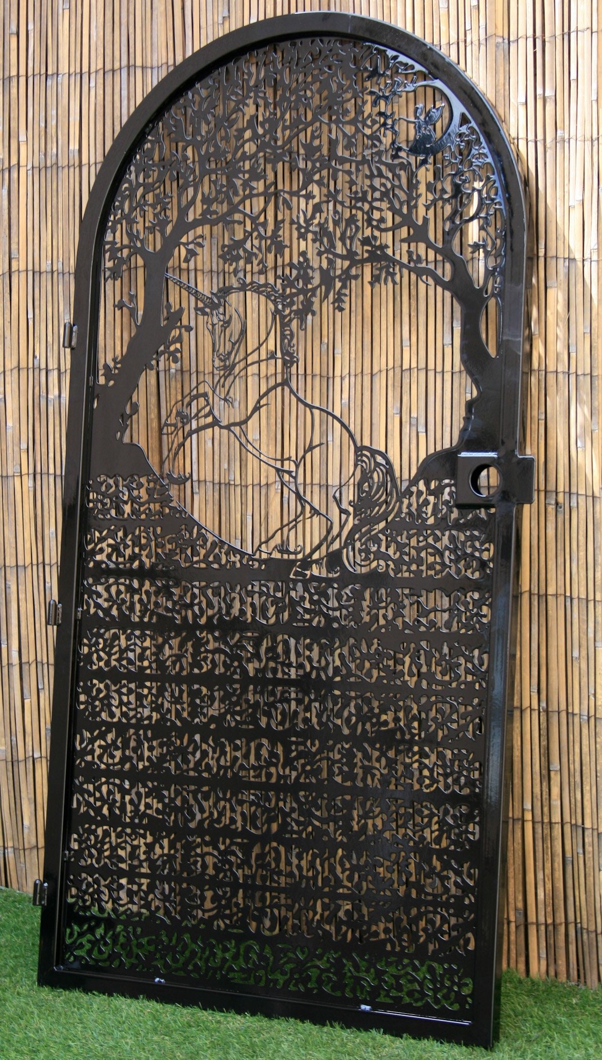 Artistic Metal Gate Wild Unicorn Wall Panel Magical Artistic Metal Gate Wild Unicorn Wall, Artistic Metal Garden Gates