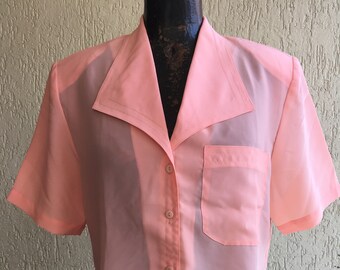Classic and Elegant Pink Shirt Original Vintage Made in Italy