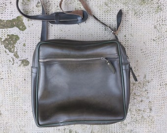 70s Vintage Bottle Green Cross-body Postman Messenger Shoulder Bag