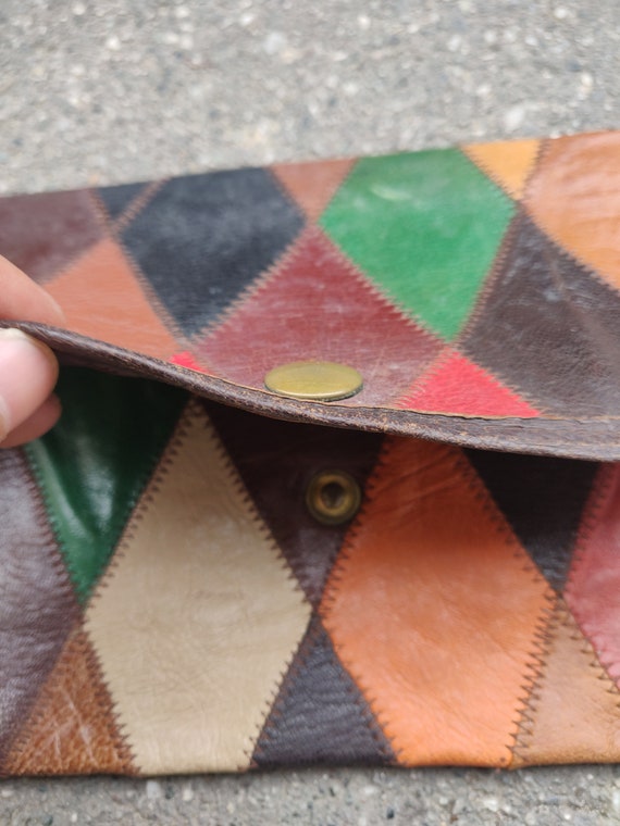 70s Geometrical Multi colour Patchwork Alrequine … - image 4