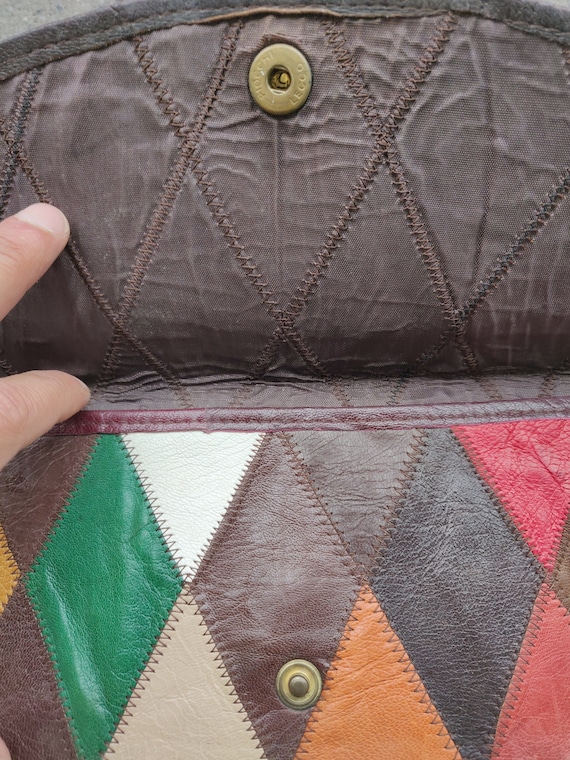 70s Geometrical Multi colour Patchwork Alrequine … - image 5