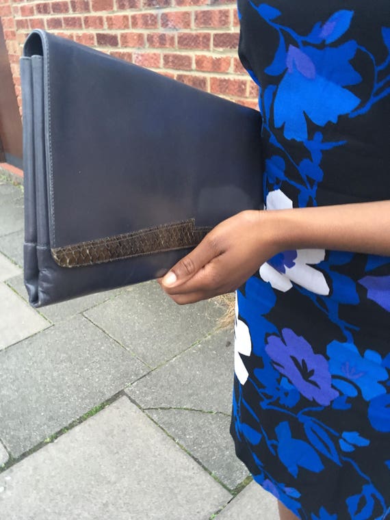 Flat Clutch with Python detail Ellebi - new with … - image 2