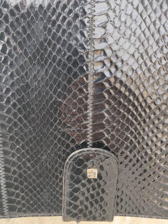Black Python Cross Body Bag - image 8
