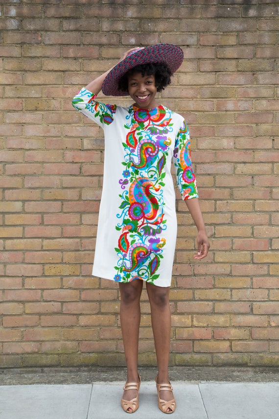 Sixties Flower dress-Size 10