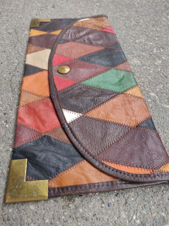 70s Geometrical Multi colour Patchwork Alrequine … - image 3