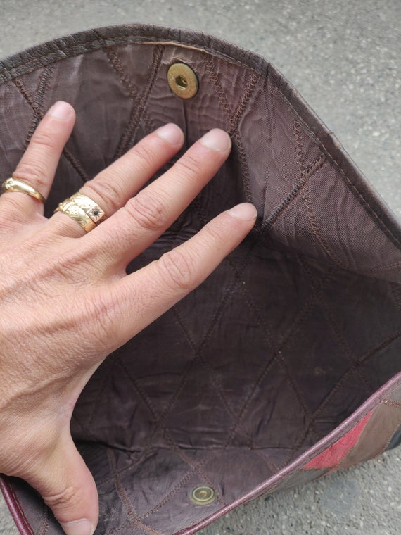 70s Geometrical Multi colour Patchwork Alrequine … - image 6