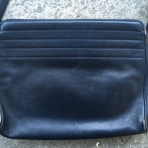 Classic Vintage Crossbody Bag Navy Blue Made In Italy