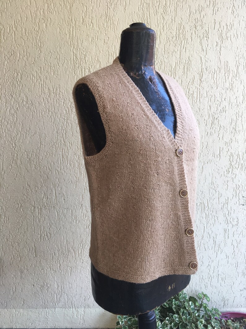 Cardigan Sleeveless Menswear Top Jumper Made in Italy Original vintage