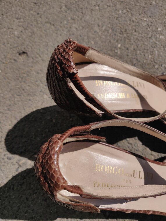 Unique Original Vintage Python T stratp Mary Jane… - image 7