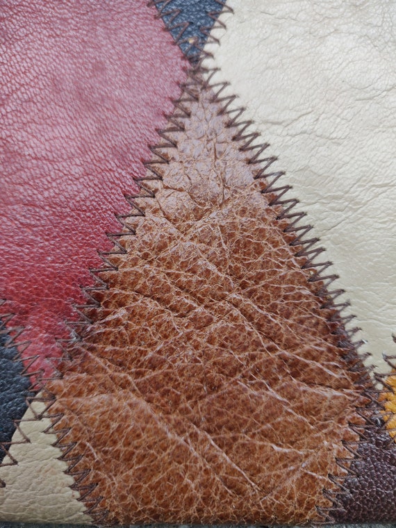 70s Geometrical Multi colour Patchwork Alrequine … - image 8