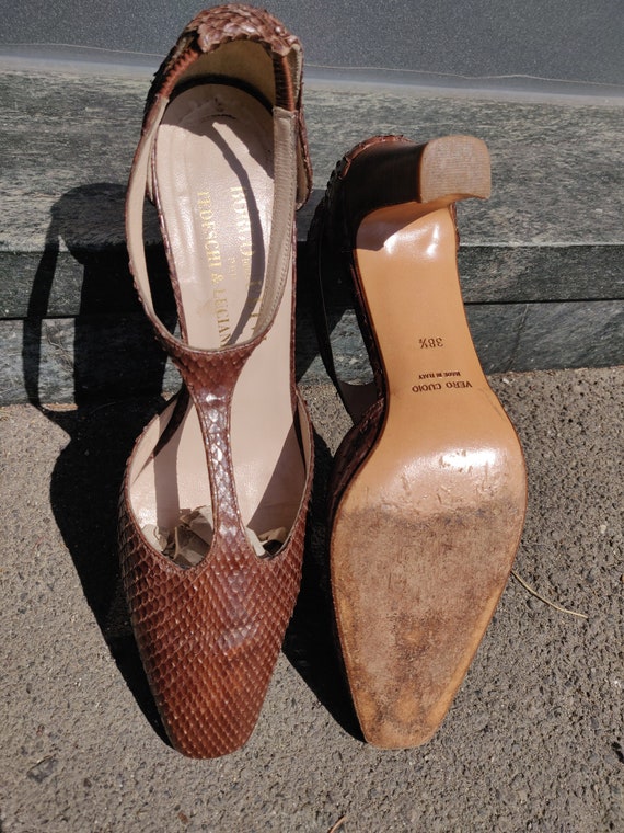 Unique Original Vintage Python T stratp Mary Jane… - image 8