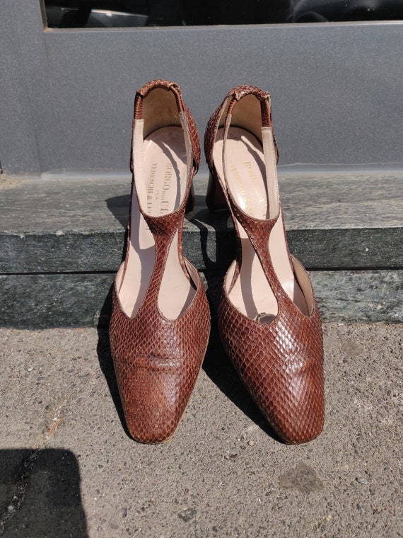 Unique Original Vintage Python T stratp Mary Jane… - image 4