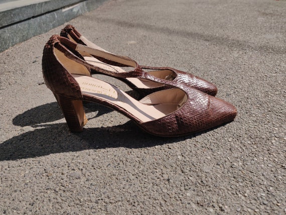 Unique Original Vintage Python T stratp Mary Jane… - image 5