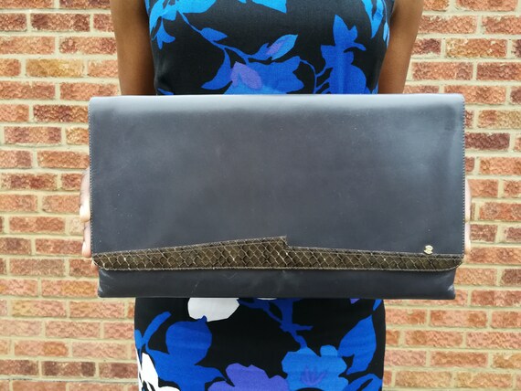Flat Clutch with Python detail Ellebi - new with … - image 4