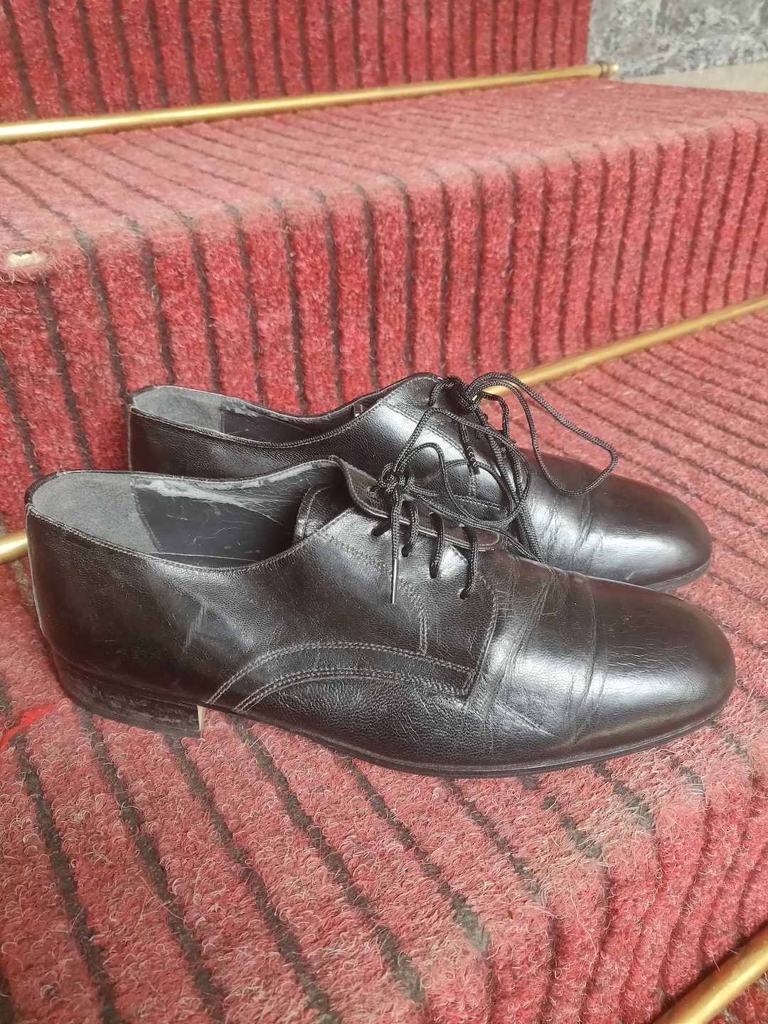 VINTAGE FOUNDRY The Rossi Lather Oxford, Leather Slip On Round Cap Toe Shoe, BLK VF1777_COGNAC_SQ_1000x.jpg?v=  main image 2