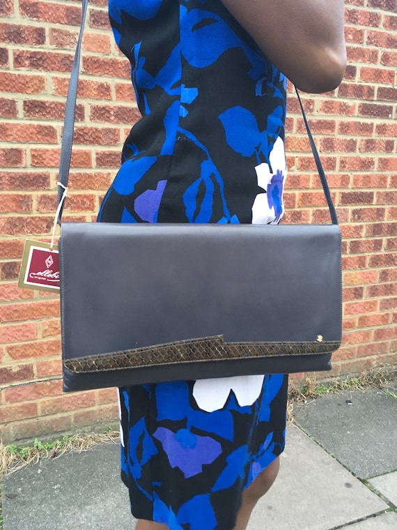 Flat Clutch with Python detail Ellebi - new with … - image 1