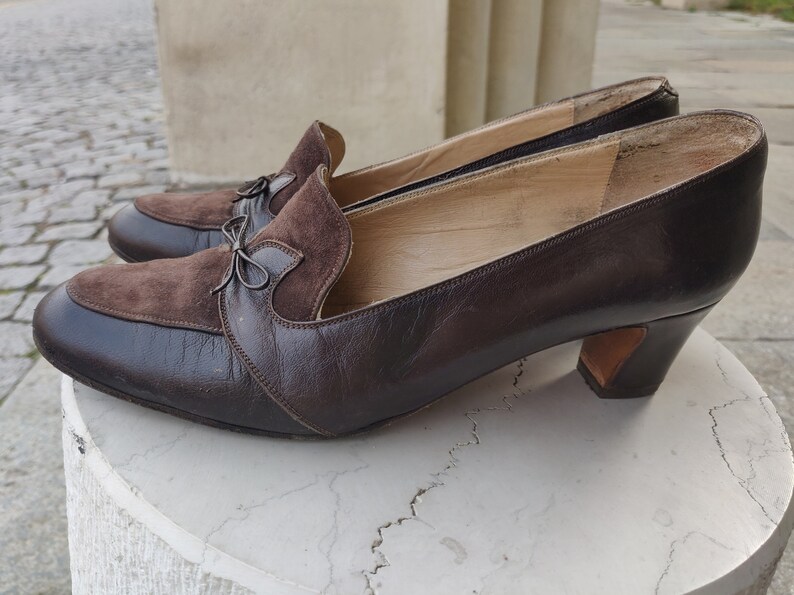 Decoltee Brown Shoes Suede &amp; Leather Made in Italy