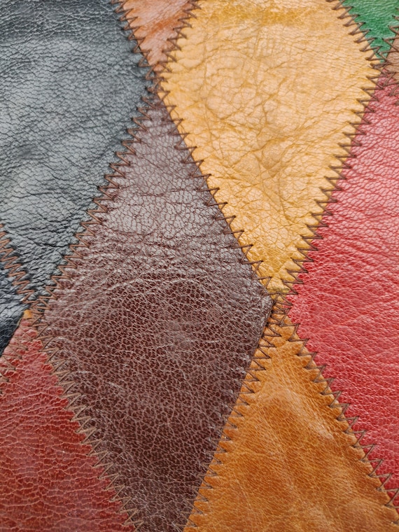 70s Geometrical Multi colour Patchwork Alrequine … - image 9