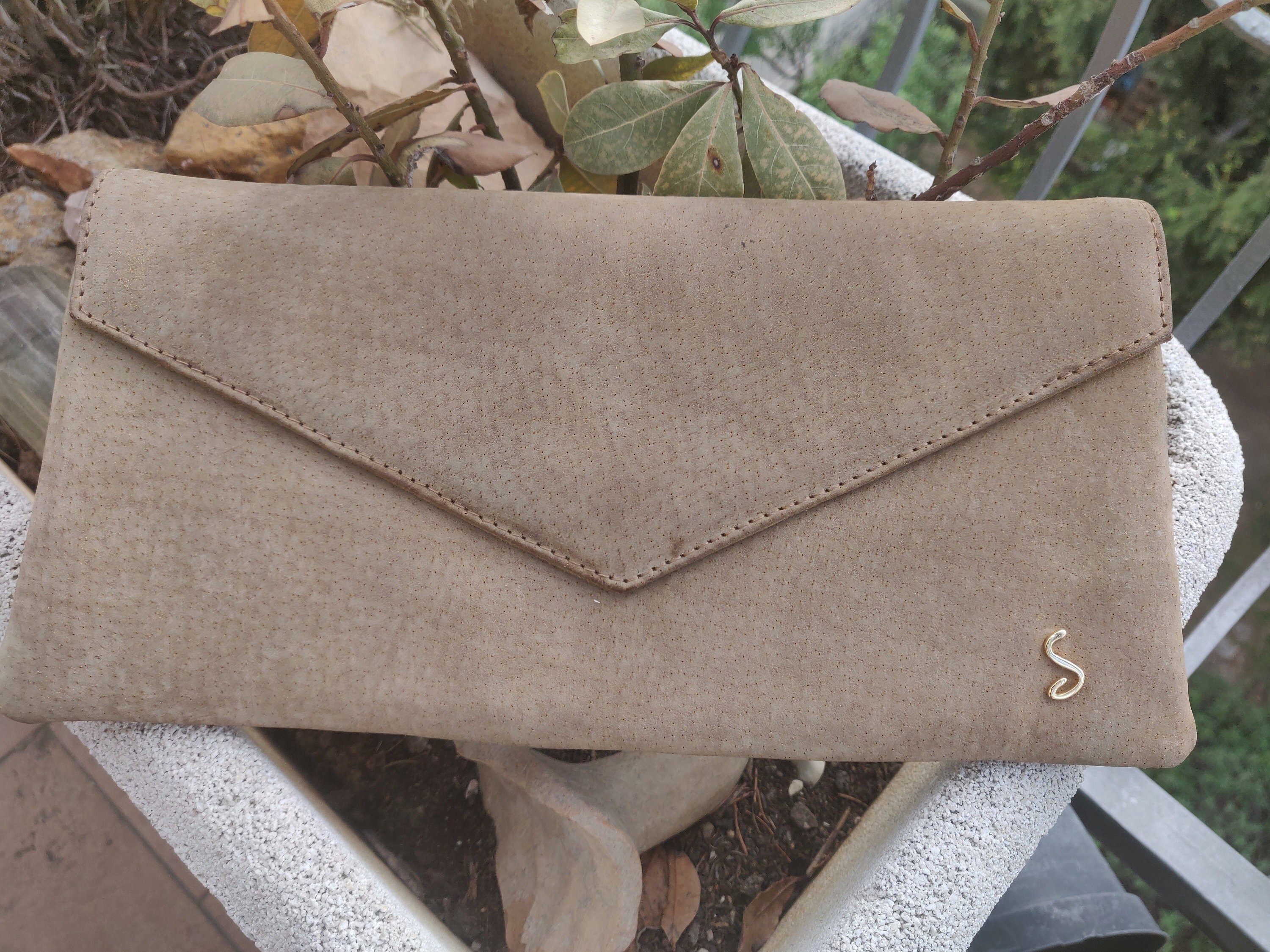 HZEWLS Chain Evening Bag Simple Texture Female Clutch Bag Casual Fashion  Handheld Purse (Beige) 