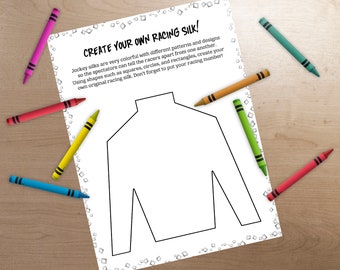 Kentucky Derby Jockey Silk Printable Coloring Page For Party Horse Birthday You Print As Many Need
