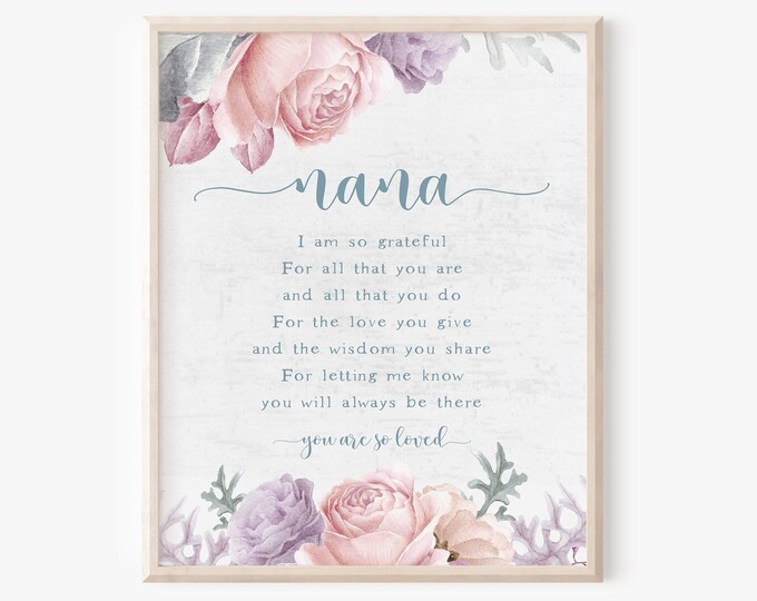 Instant Download Nana Quote Printable, Birthday Card Alternative ...