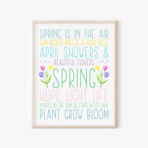 Spring Subway Art Printable: Pastel Seasonal Decor (Digital Download)