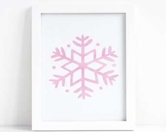 pink snowflake etsy