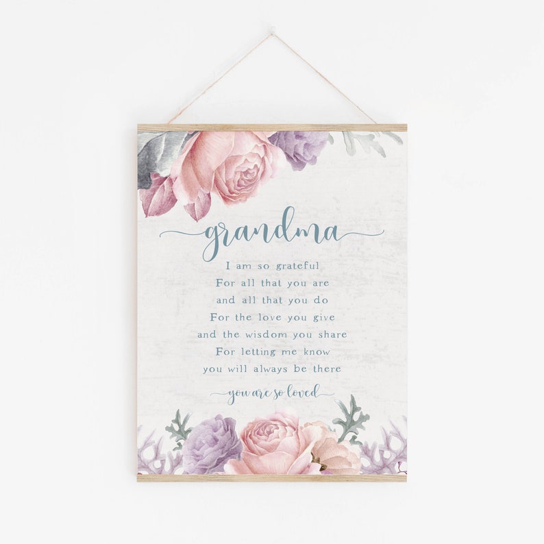 Grandma Quote Printable Grandma Christmas Gift Thoughtful | Etsy