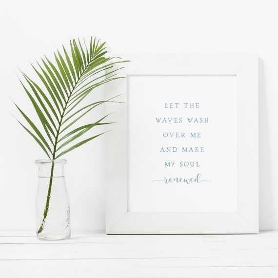 Coastal Quote Printable Coastal Wall Art Beach Quote Etsy