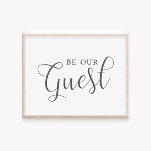 PRINTABLE Be Our Guest Sign, Entryway Wall Decor, Guest Room Sign ...