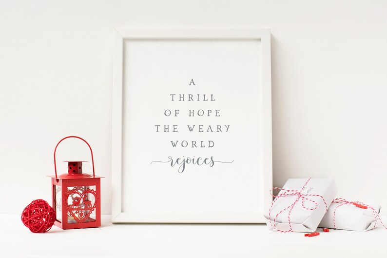 A Thrill of Hope Printable Christmas Printable Christmas - Etsy