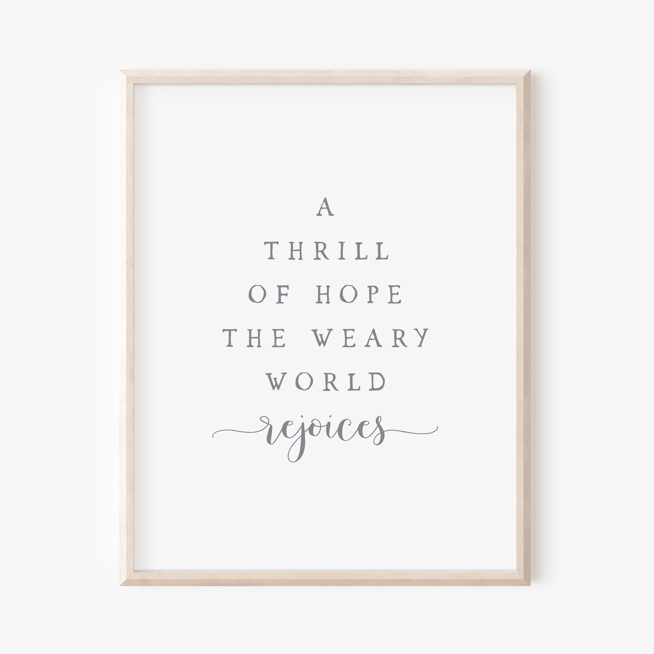 A Thrill of Hope Printable Christmas Printable Christmas - Etsy