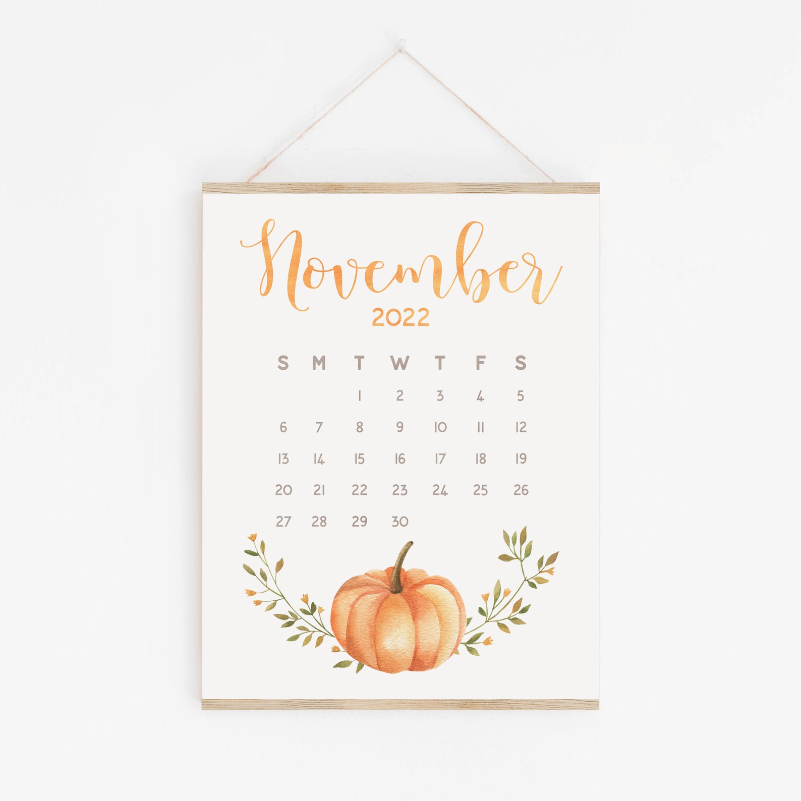 November 2022 Calendar Printable Calendar Art November Etsy New Zealand