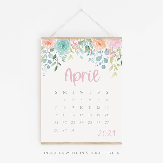 april-2024-calendar-printable-springtime-pastel-floral-monthly-planner-spring-office-desk-decor-seasonal-decorative-calendar-art-etsy