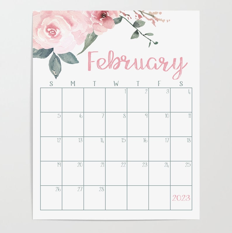 February 2023 Calendar Printable Floral Planner Printable Etsy Australia february-2023-calendar-printable-floral-planner-printable-etsy-australia