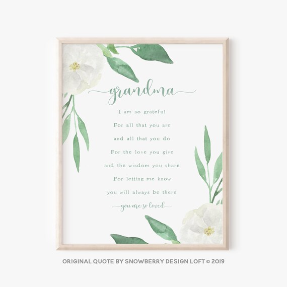 Instant Download Grandma Quote Printable Original Quote © - Etsy