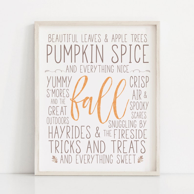 Fall Printable Fall Words and Sayings Autumn Decor Fall Etsy Canada