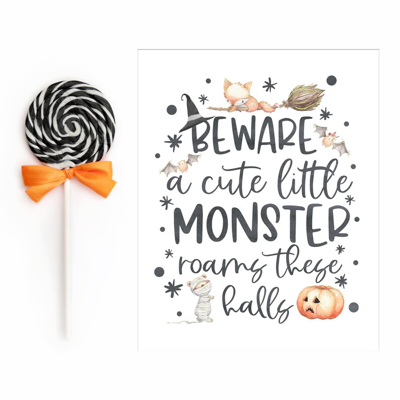 Halloween Printable Cute Halloween Decor Baby Halloween Etsy