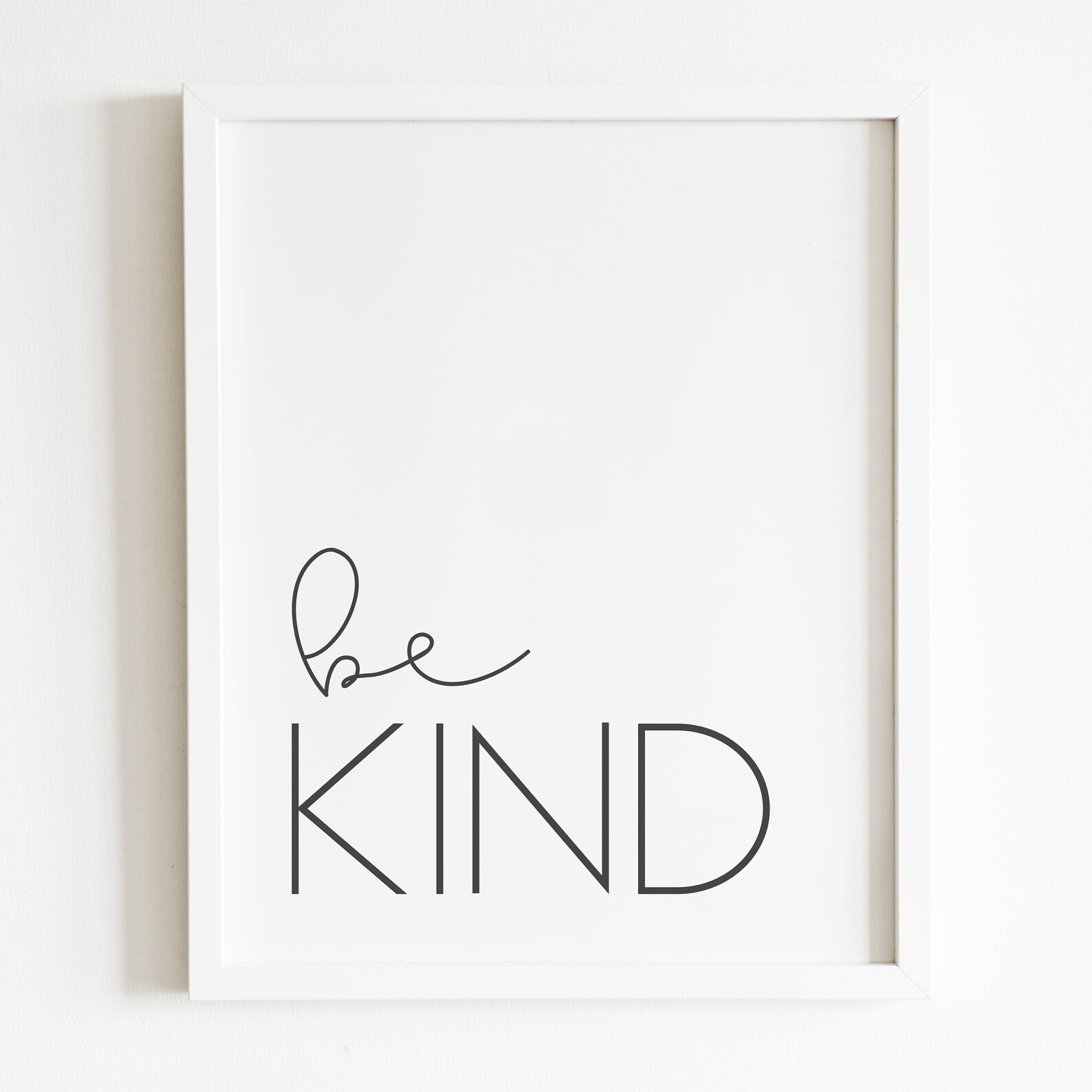 Be Kind Printable Inspirational Wall Art Positive Quote | Etsy