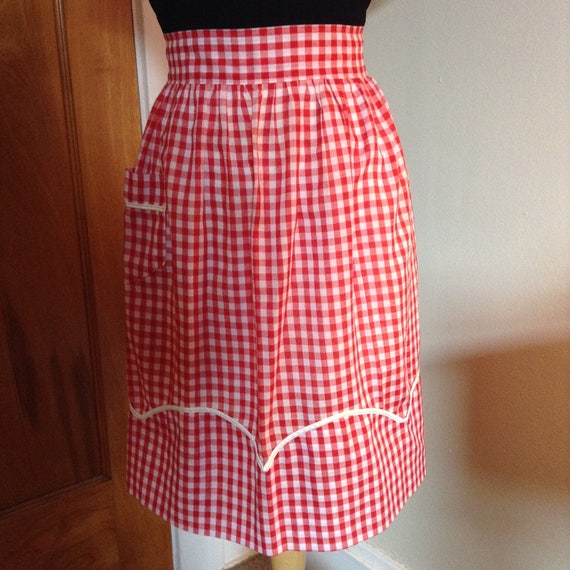 Apron - Red Check with Pocket - image 2