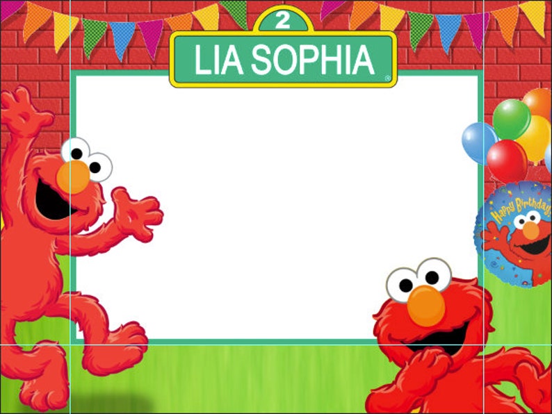 Elmo Birthday Frames Photo Booth Frame Prop Image 0