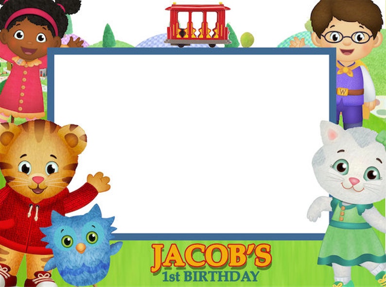 Daniel Tiger Frame Sticker Trolls Photo Booth Picture Image 0