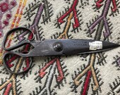 ANTIQUE SCISSORS - Blacksmith forged wrought Iron 1700s colonial