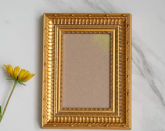 Marco de madera dorado estilo vintage hecho a mano de 4 x 6 pulgadas - 10 x 15 cm