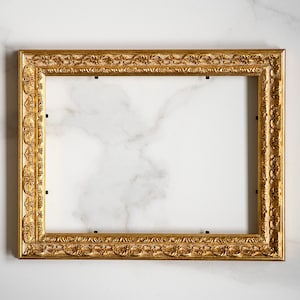 7x9,5 inch Vintage Style Gold Holzrahmen: Handgefertigter verzierter Bilderrahmen (18 x 24 cm)