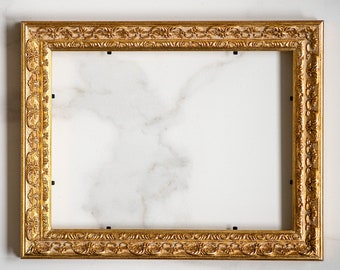 7x9.5 inch Vintage Style Gold Wood Frame: Handmade Ornate Picture Frame (18x24 cm)