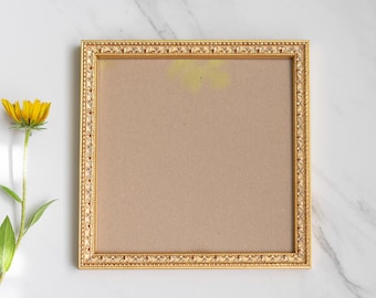 8x8 IN Vintage style ornate gold wood frame for gallery wall art 20X20 CM
