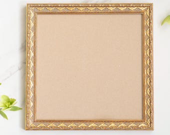8x8 inch handcrafted wood Gold Ornate Frame: Vintage Baroque Style Wood Picture Frame
